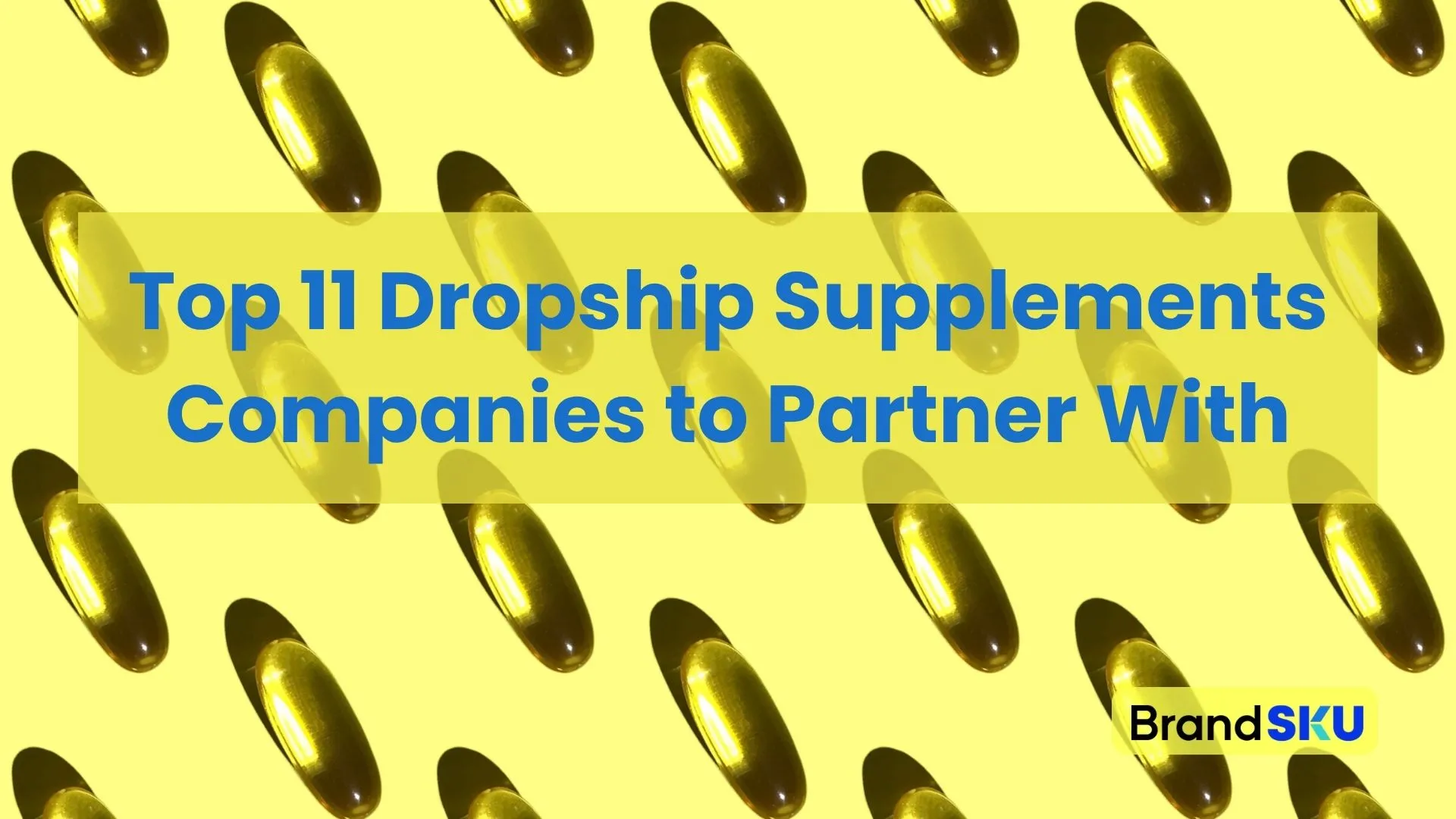 Top 11 Dropship Supplements Companies to Partner With in 2026